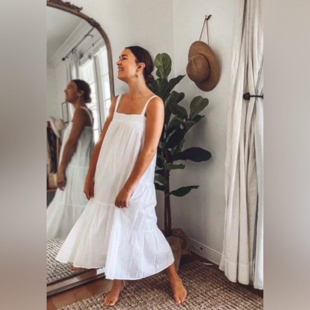 Jenni Kayne Seersucker Summer Midi Dress XS
